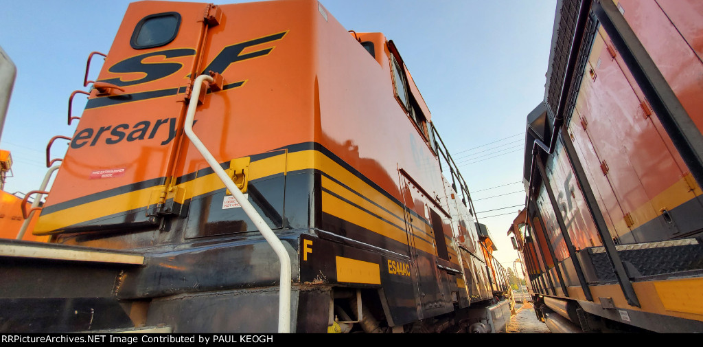 The Conductor Side Of BNSF 6111 A Recently Washed BNSF 25th Anniversary ES44AC Locomotive 